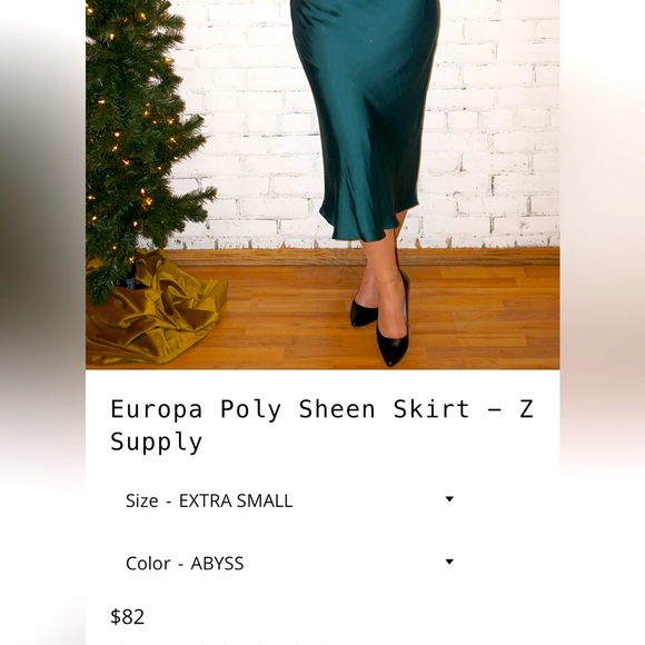 Z SUPPLY - EUROPA POLY SHEEN SKIRT SIZE S NWTS - Picture 13 of 16